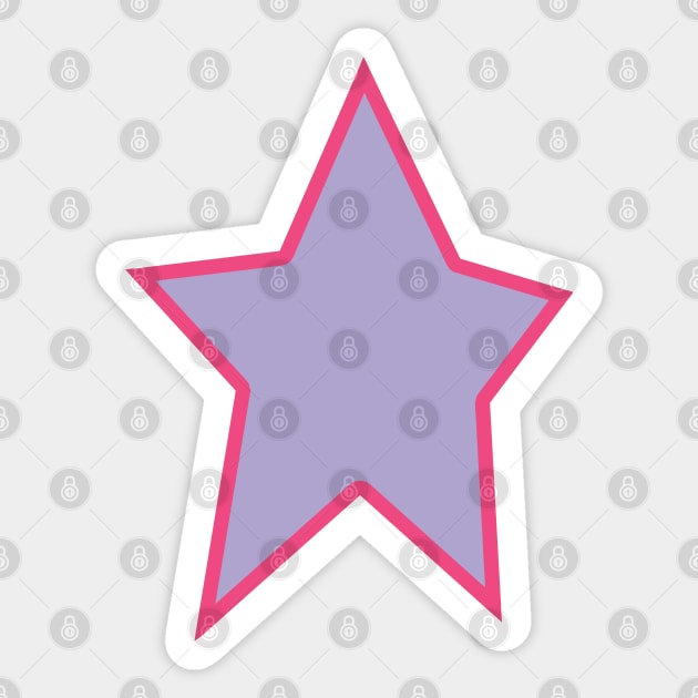 Lavender Star Pink Out Line Graphic Sticker by ellenhenryart